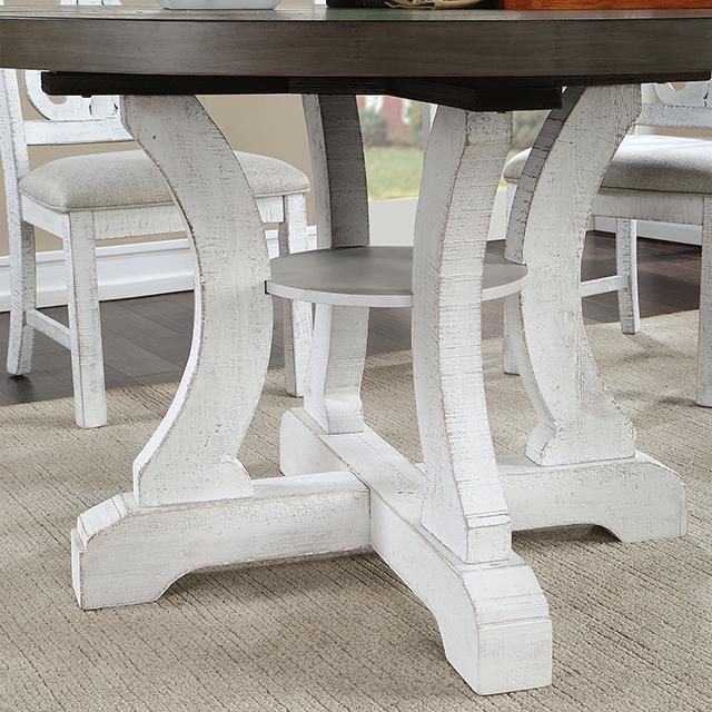 Mesa de comedor redonda AULETTA, gris