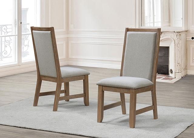 Juego de comedor con mesa redonda Everett de 5 piezas