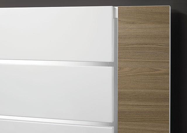 Cama ERLANGEN Cal.King y E.King, Blanco/Natural