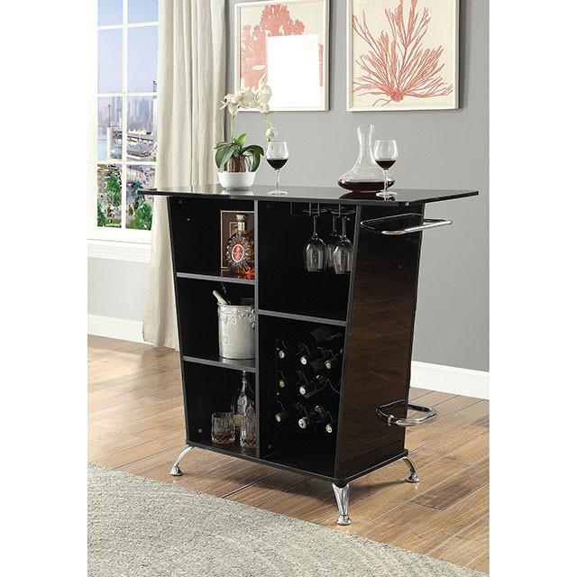Mesa de bar Fuero Negro/Cromo (desmontada)