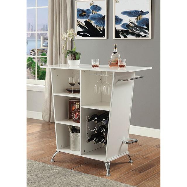 Mesa de bar Fuero blanca/cromada (desmontada)