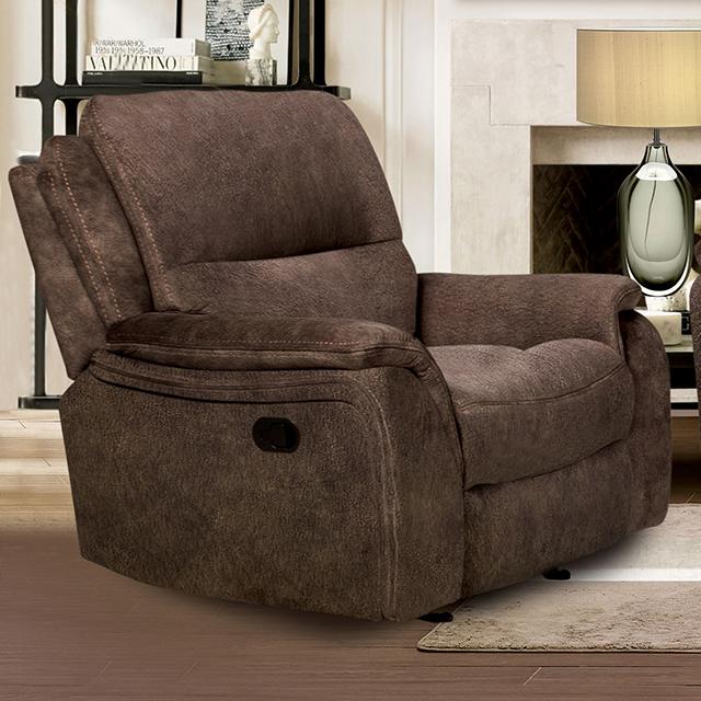 Sillón reclinable HENRICUS Glider, marrón oscuro