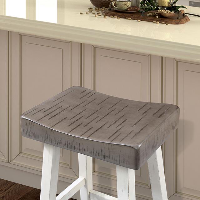 Taburete Biasca de 24" (2/CTN) Blanco, Marrón y Negro