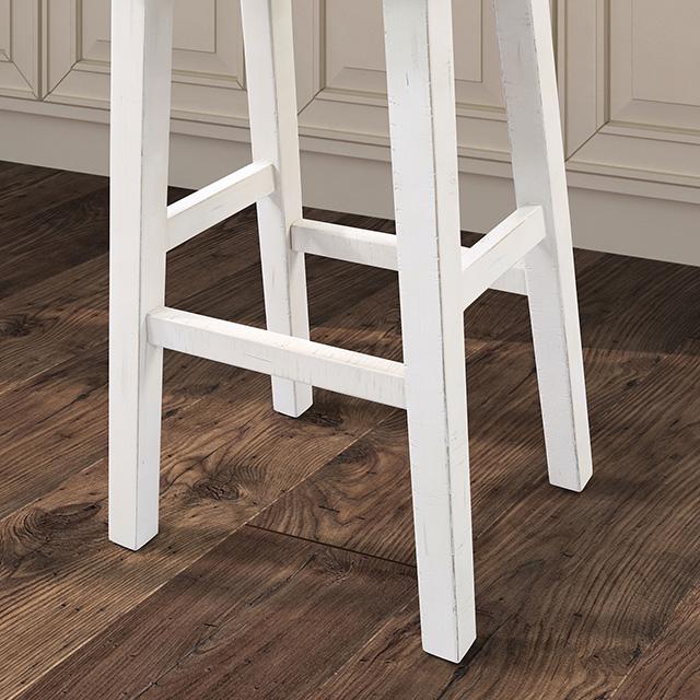 Taburete Biasca de 24" (2/CTN) Blanco, Marrón y Negro