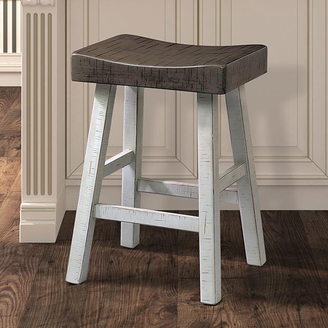 Taburete Biasca de 24" (2/CTN) Blanco, Marrón y Negro