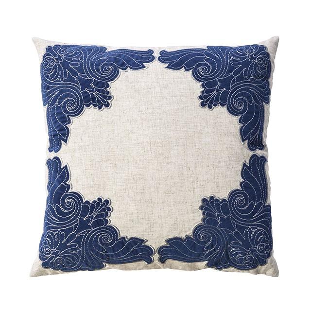 Almohada Beth Natural/Índigo de 20" x 20", natural e índigo (2/caja)