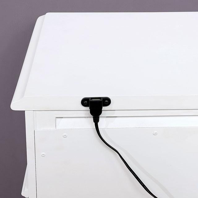 Mesa de noche BELVA con toma USB