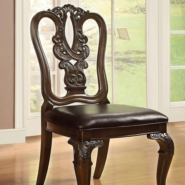 Silla auxiliar de madera de cerezo marrón Bellagio (2/caja)