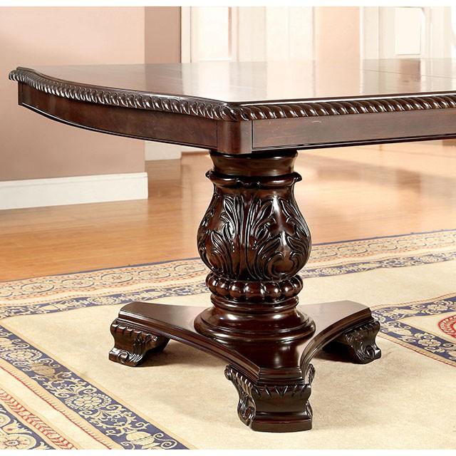 Mesa de comedor Bellagio de cerezo marrón con 2 extensiones