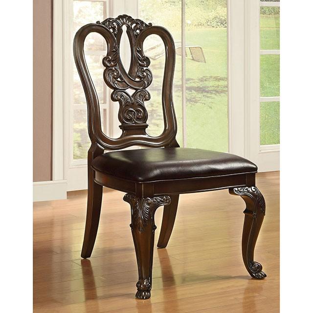 Silla auxiliar de madera de cerezo marrón Bellagio (2/caja)