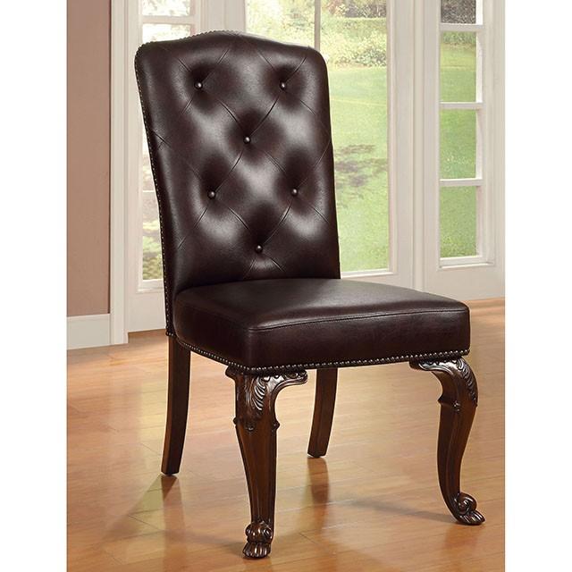 Mesa de comedor Bellagio de cerezo marrón con 2 extensiones