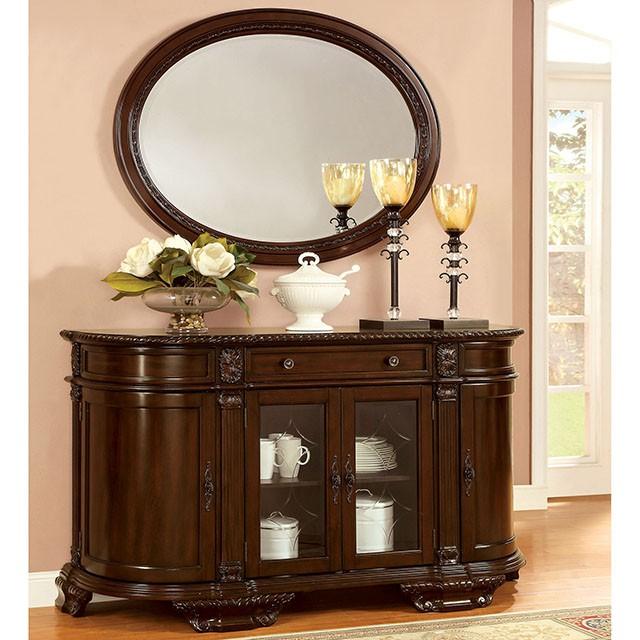 Mesa de comedor Bellagio de cerezo marrón con 2 extensiones