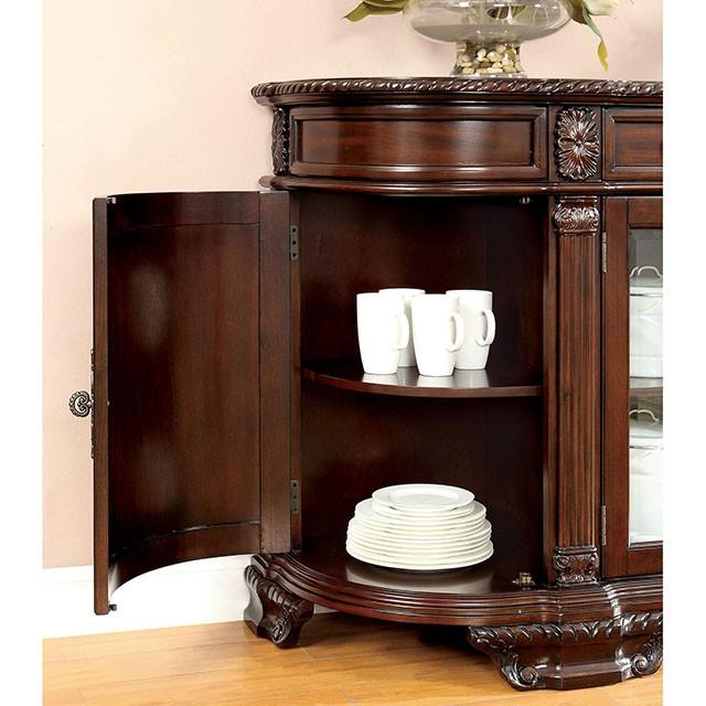 Mesa de comedor Bellagio de cerezo marrón con 2 extensiones