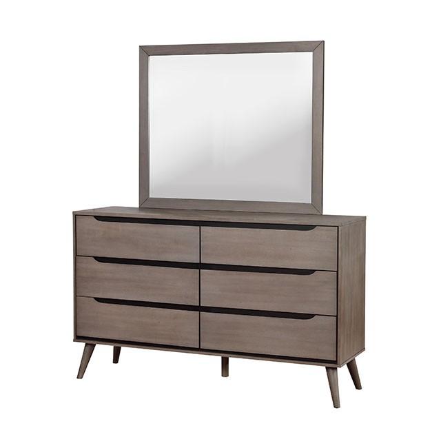 Espejo rectangular Lennart gris