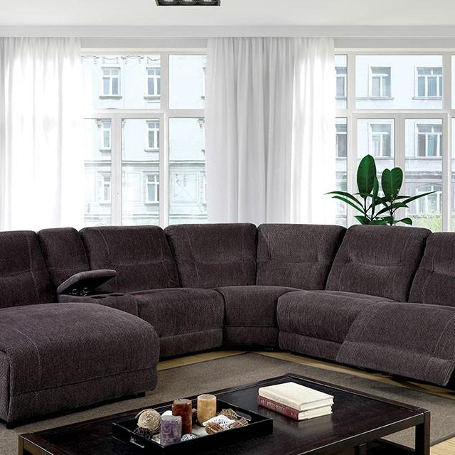 Seccional KARLEE II gris con consola