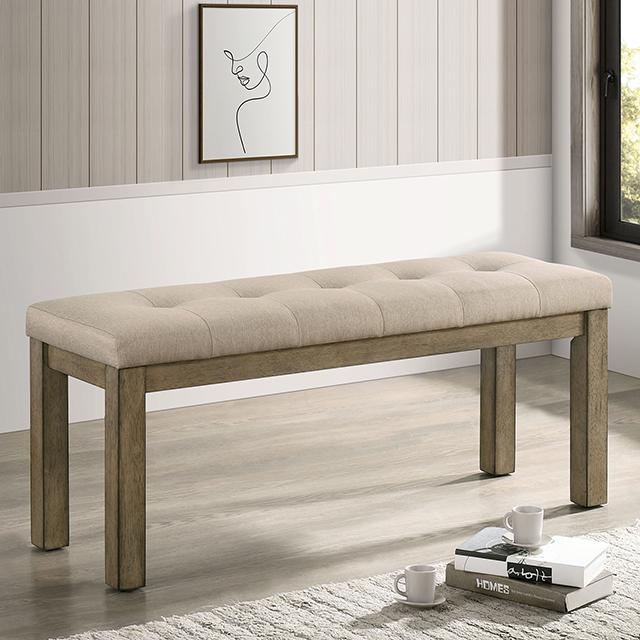 Banco TEMPLEMORE, marrón claro/beige