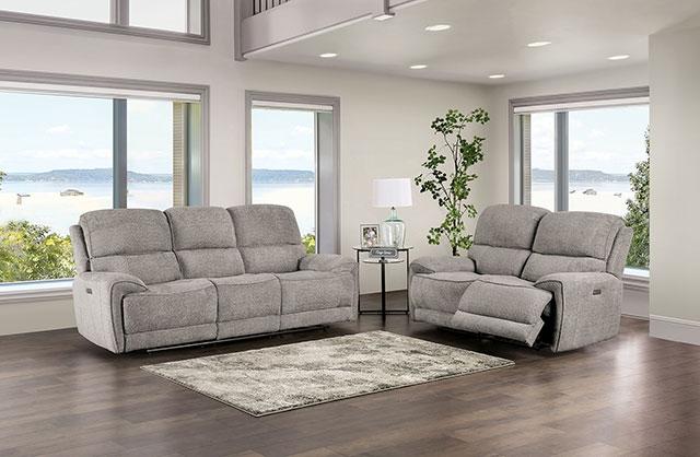 Sillón reclinable eléctrico MORCOTE, gris claro