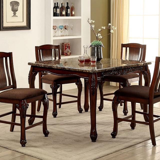 Mesa de altura de mostrador JOHANNESBURG color cerezo marrón