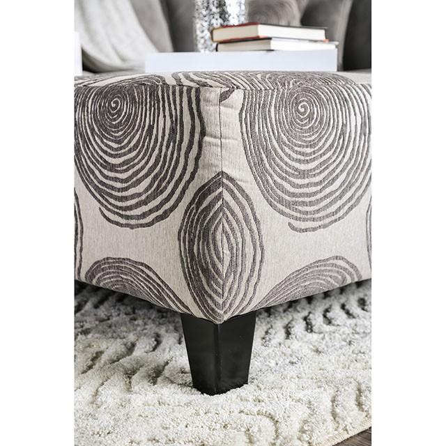 Puf Bonaventura gris/estampado