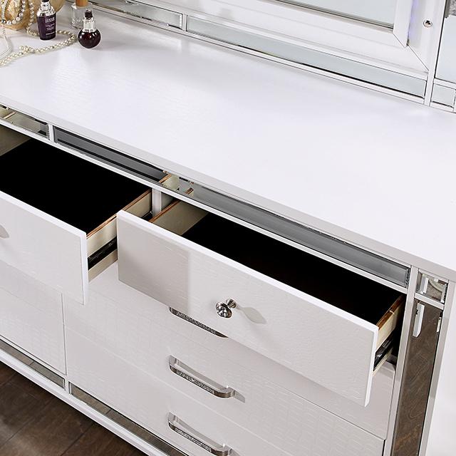Cama King Size BRACHIUM, blanca