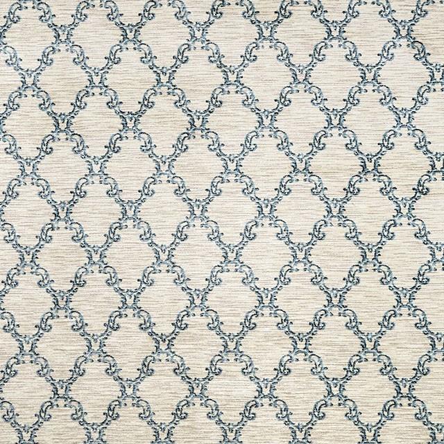 Alfombra de área Acanthus Gris claro/Azul Pequeña y Mediana de 5' x 8'