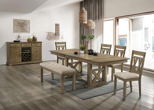 Banco TEMPLEMORE, marrón claro/beige
