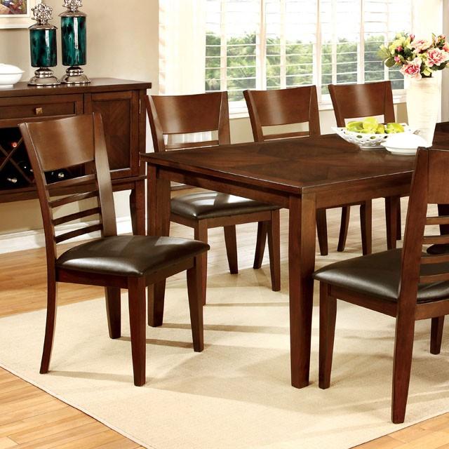 Mesa de comedor HILLSVIEW I de 78" en cerezo marrón con extensión de 18"