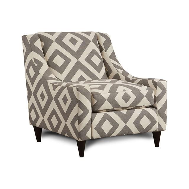 Silla PARKER Marfil/Gris/Estampado, Estampado de Rombos