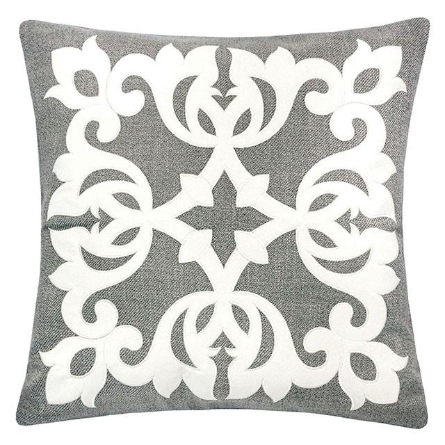 Almohada Trudy Silver de 50,8 cm x 50,8 cm, plateada