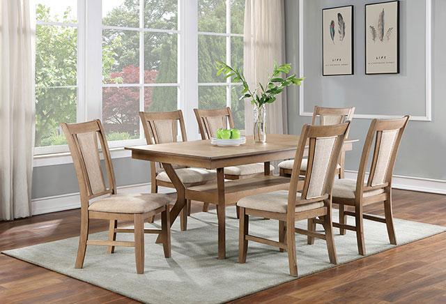 Mesa de comedor UPMINSTER, tono natural