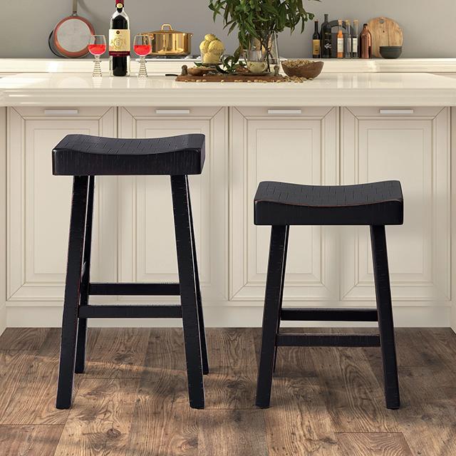 Taburete Biasca de 24" (2/CTN) Blanco, Marrón y Negro