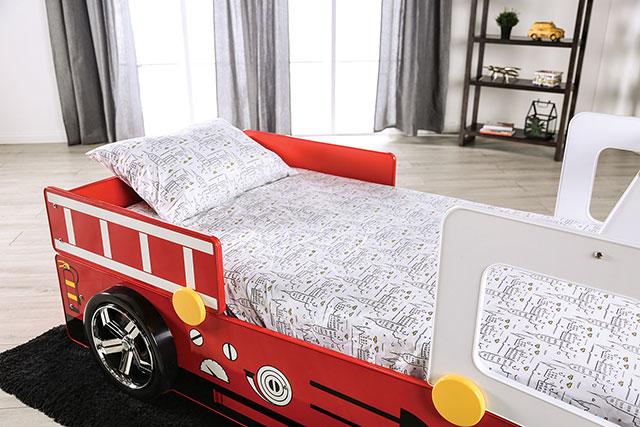 Cama individual FIERSTALL, roja
