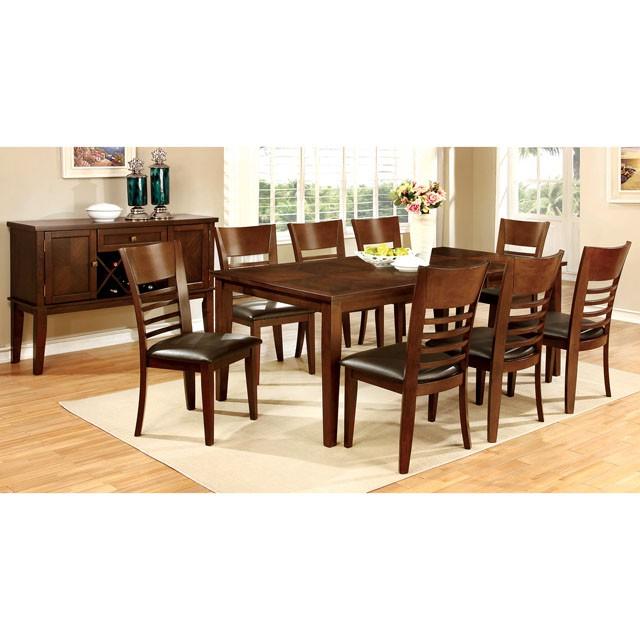 Mesa de comedor HILLSVIEW I de 78" en cerezo marrón con extensión de 18"