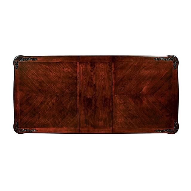 Mesa de comedor ELANA de cerezo marrón con extensión de mariposa de 18 pulgadas