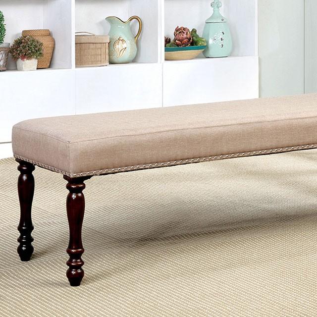 Banco antiguo Holcroft cereza/beige