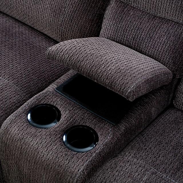 Seccional KARLEE II gris con consola