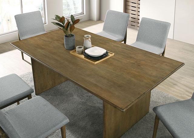 Mesa de comedor ST GALLEN, Tono natural/Gris claro