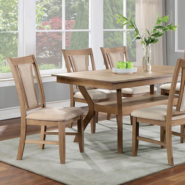 Mesa de comedor UPMINSTER, tono natural