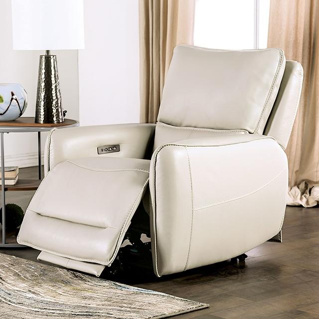Sillón reclinable eléctrico PHINEAS, beige
