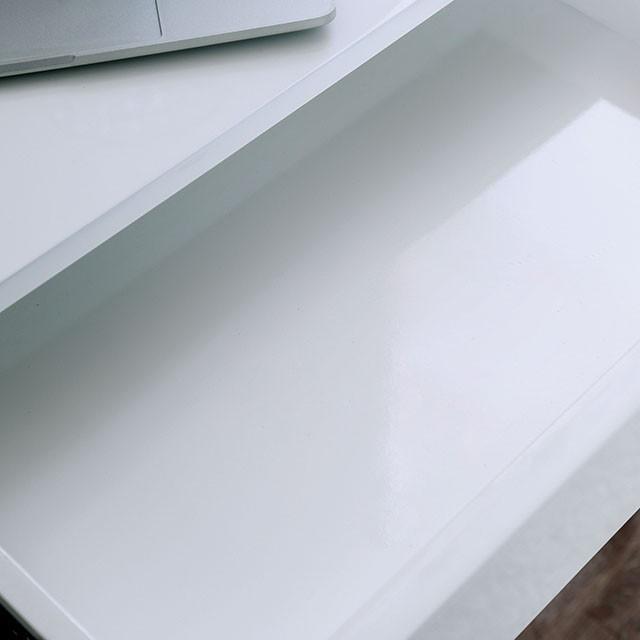 Escritorio para computadora Loke blanco/cromado