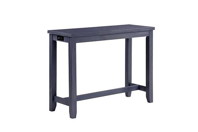 CAERLEON Juego de mesa alta de 3 piezas, azul