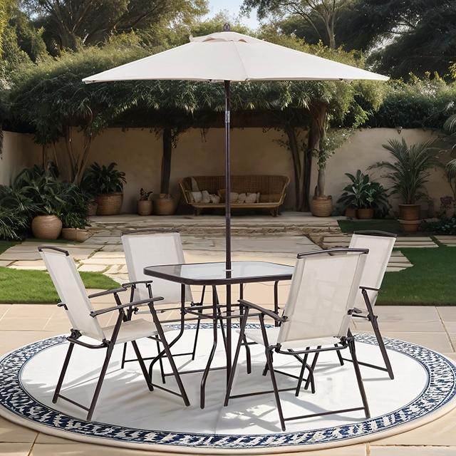 Juego de comedor para exteriores de 7 piezas Fallone