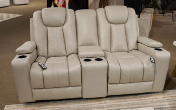Sofá reclinable de dos plazas Elevate Edges con consola