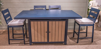 Mesa de bar East Beach para exteriores con brasero
