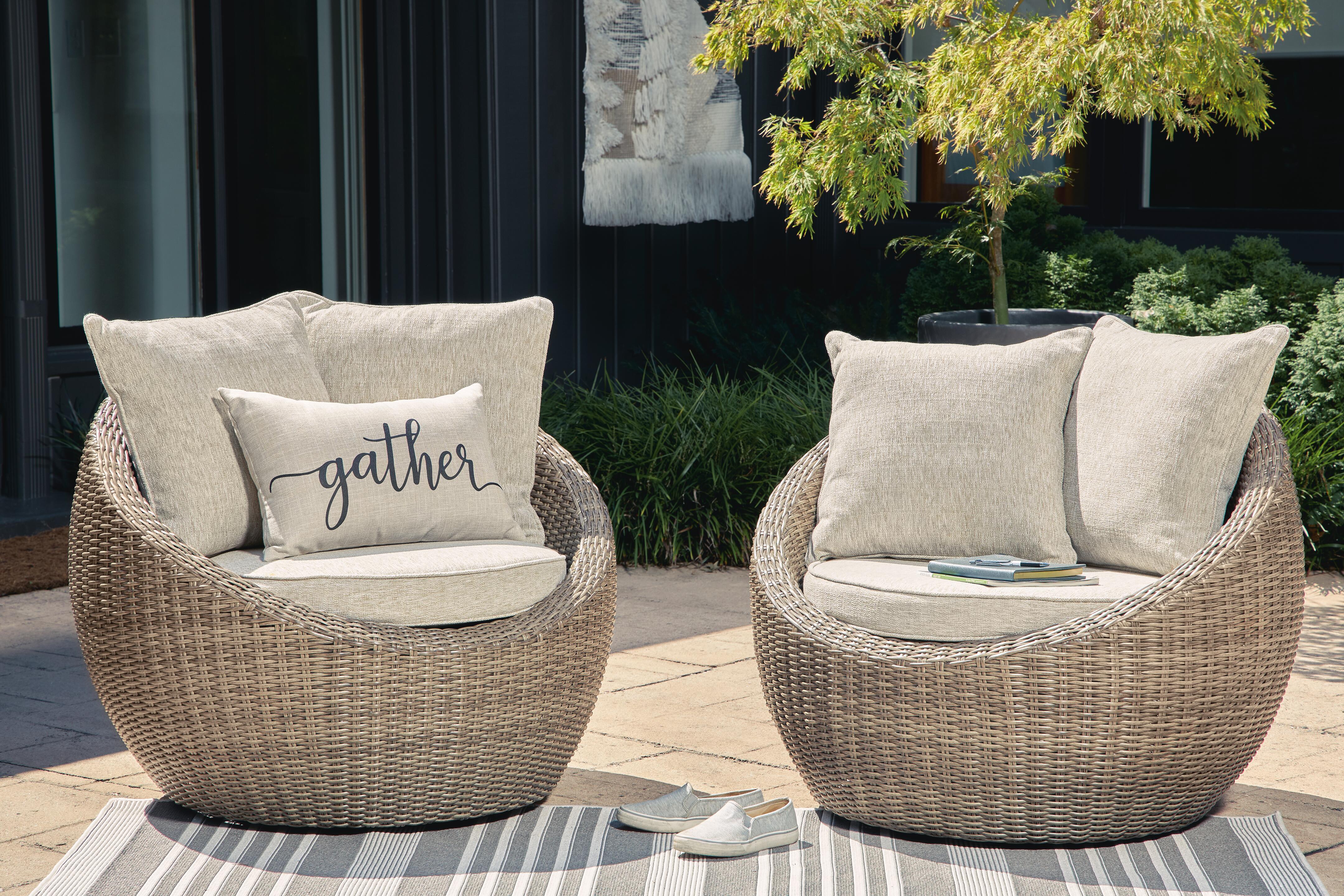 Danson Swivel Lounge con cojín (juego de 2)