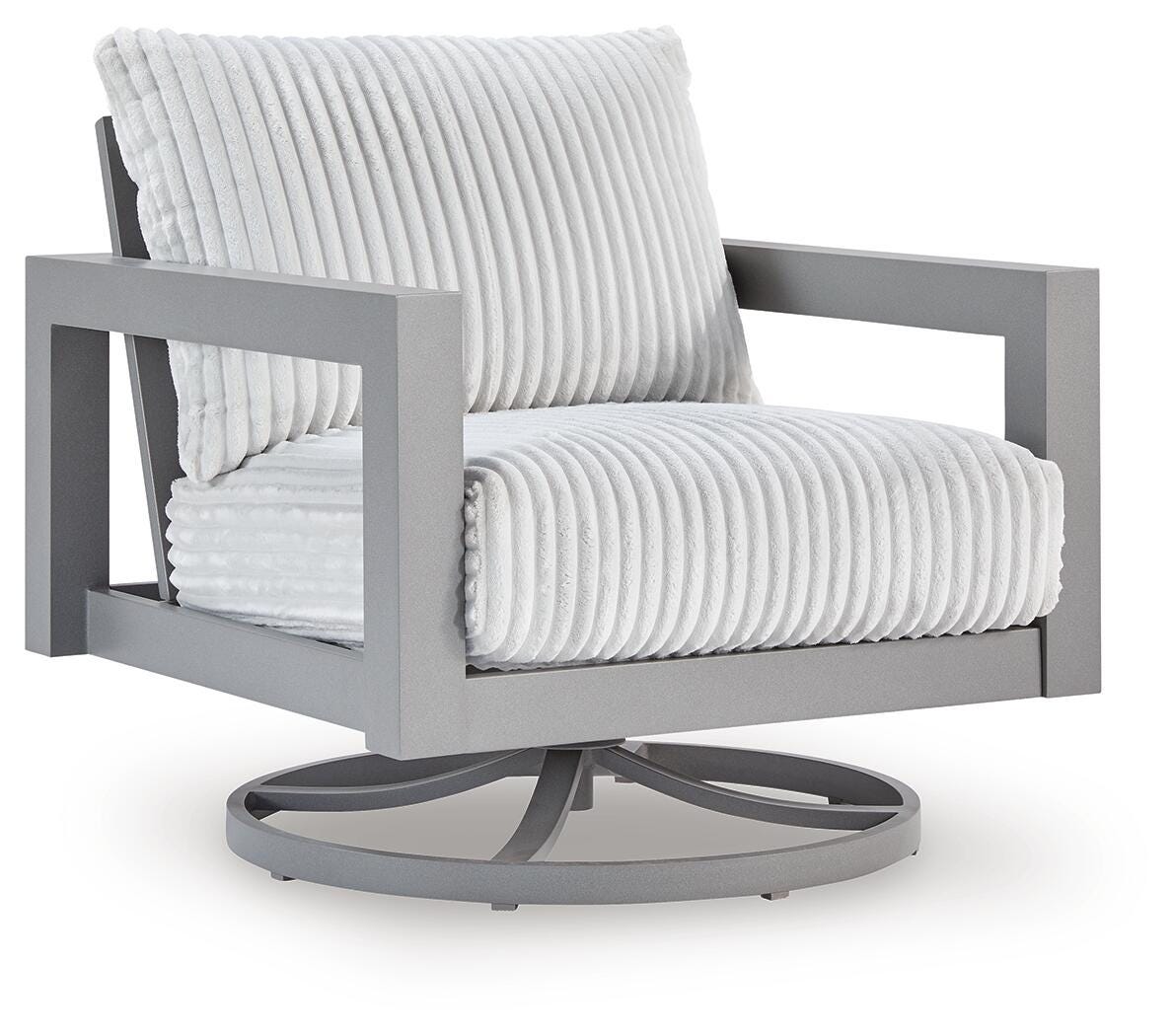 Sillón giratorio de exterior Hurley Park con cojín