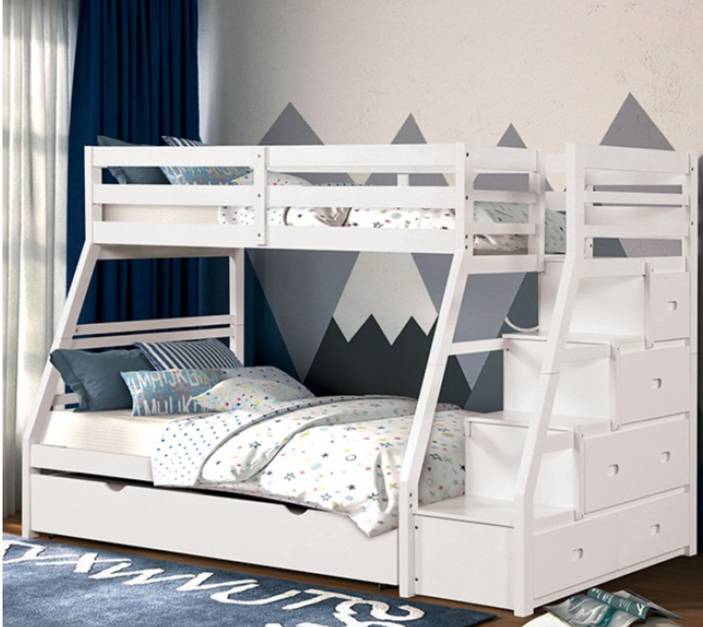 Ellington Twin Over Full Bunk Bed White