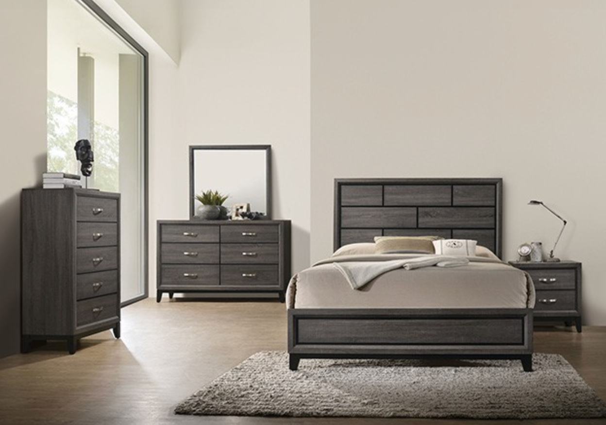 Cama Queen Errico - Gris