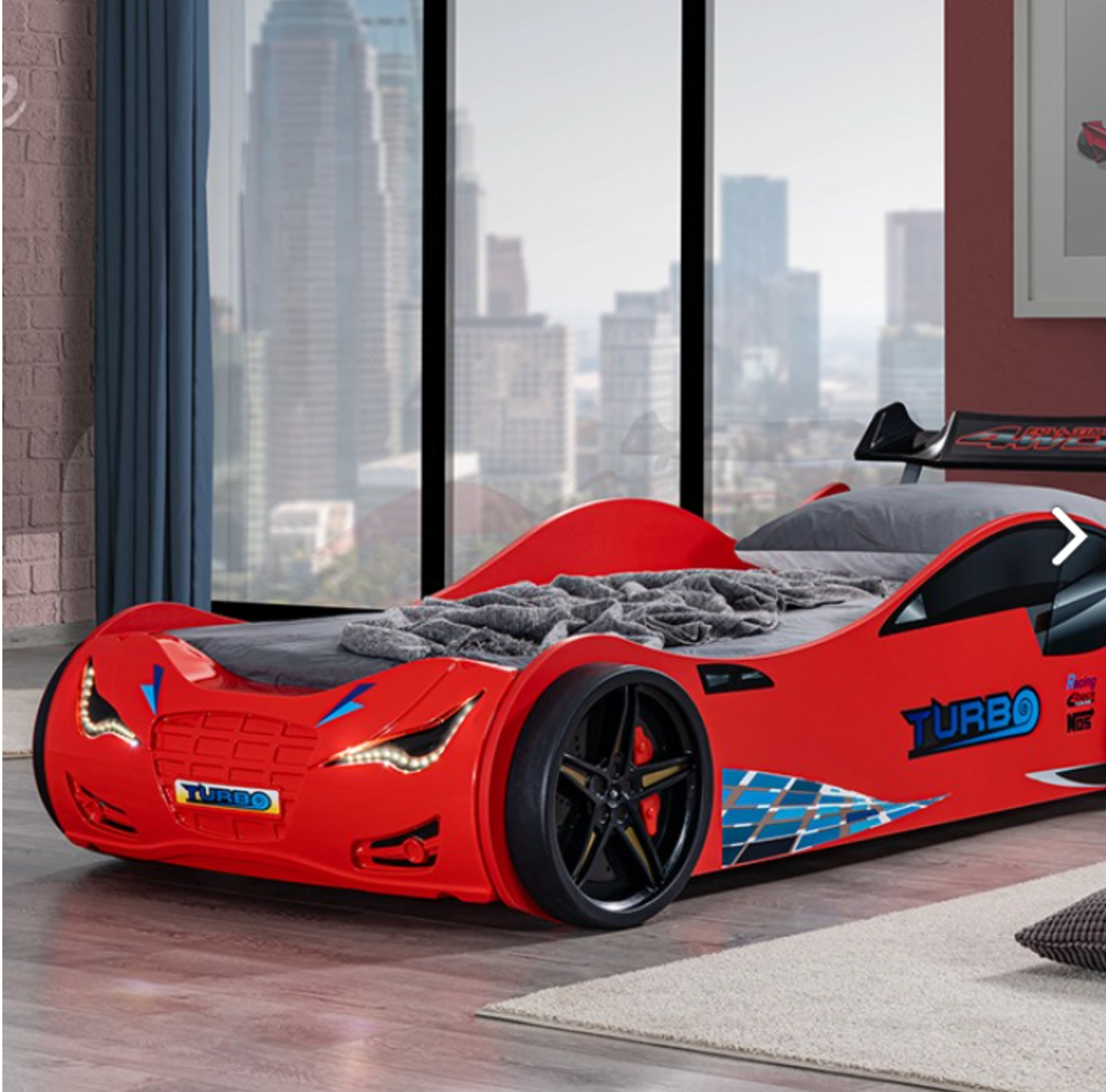 Roadstar Kids Car Bed- Red