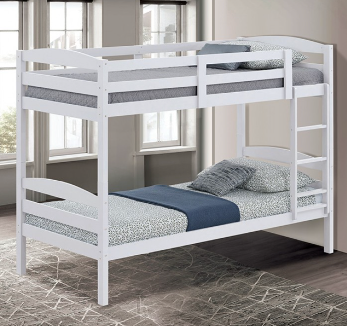 Finsbury Twin Over Twin Bunk Bed - White